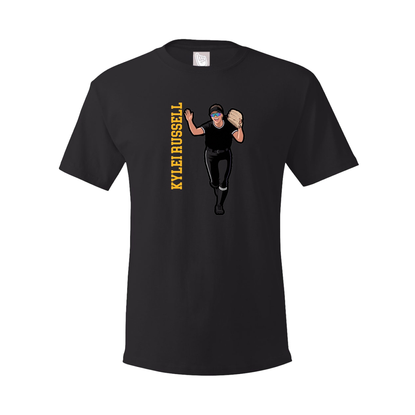 Youth Tee — Name Vertical in Black