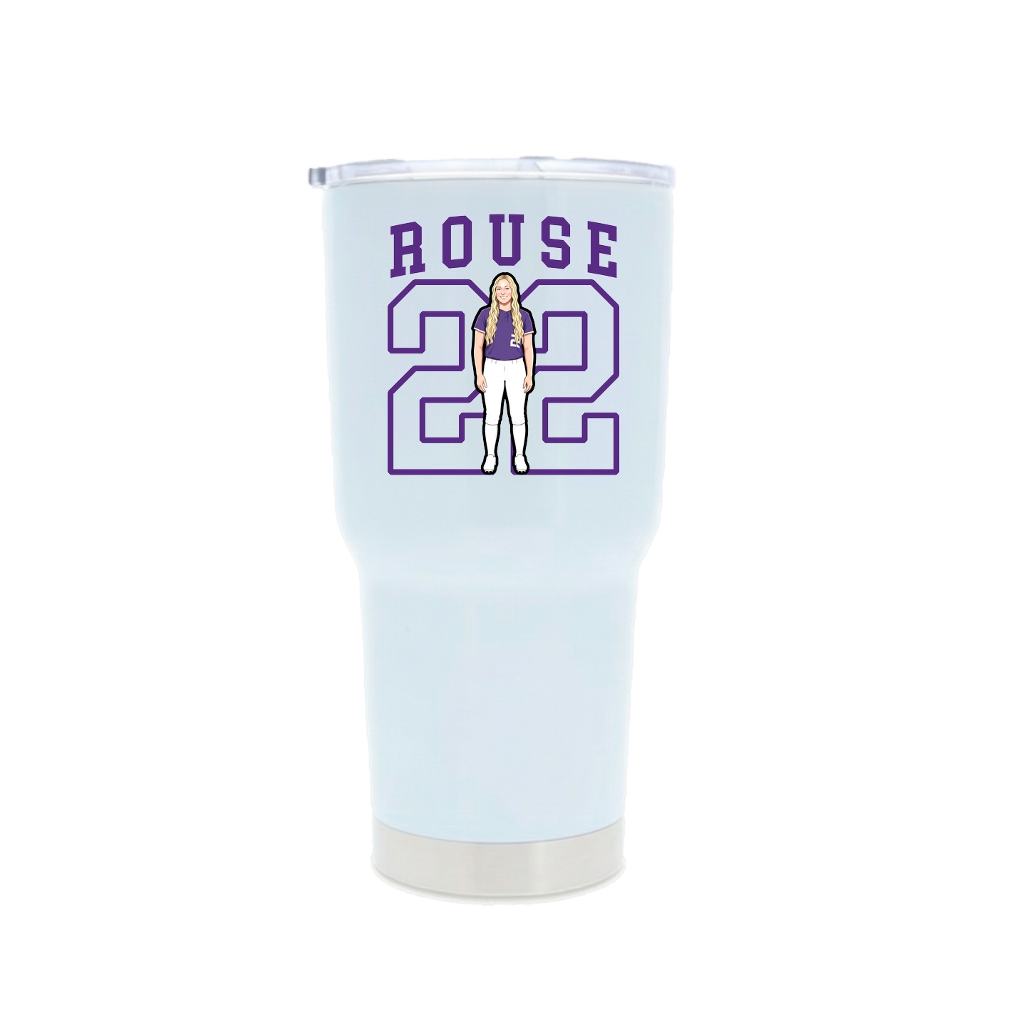 30oz Stainless Steel Tumbler — Shirsey in White
