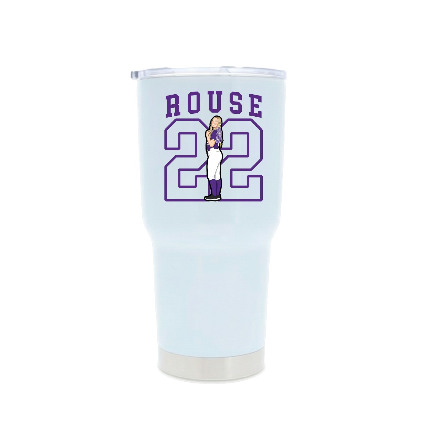 30oz Stainless Steel Tumbler — Shirsey in White