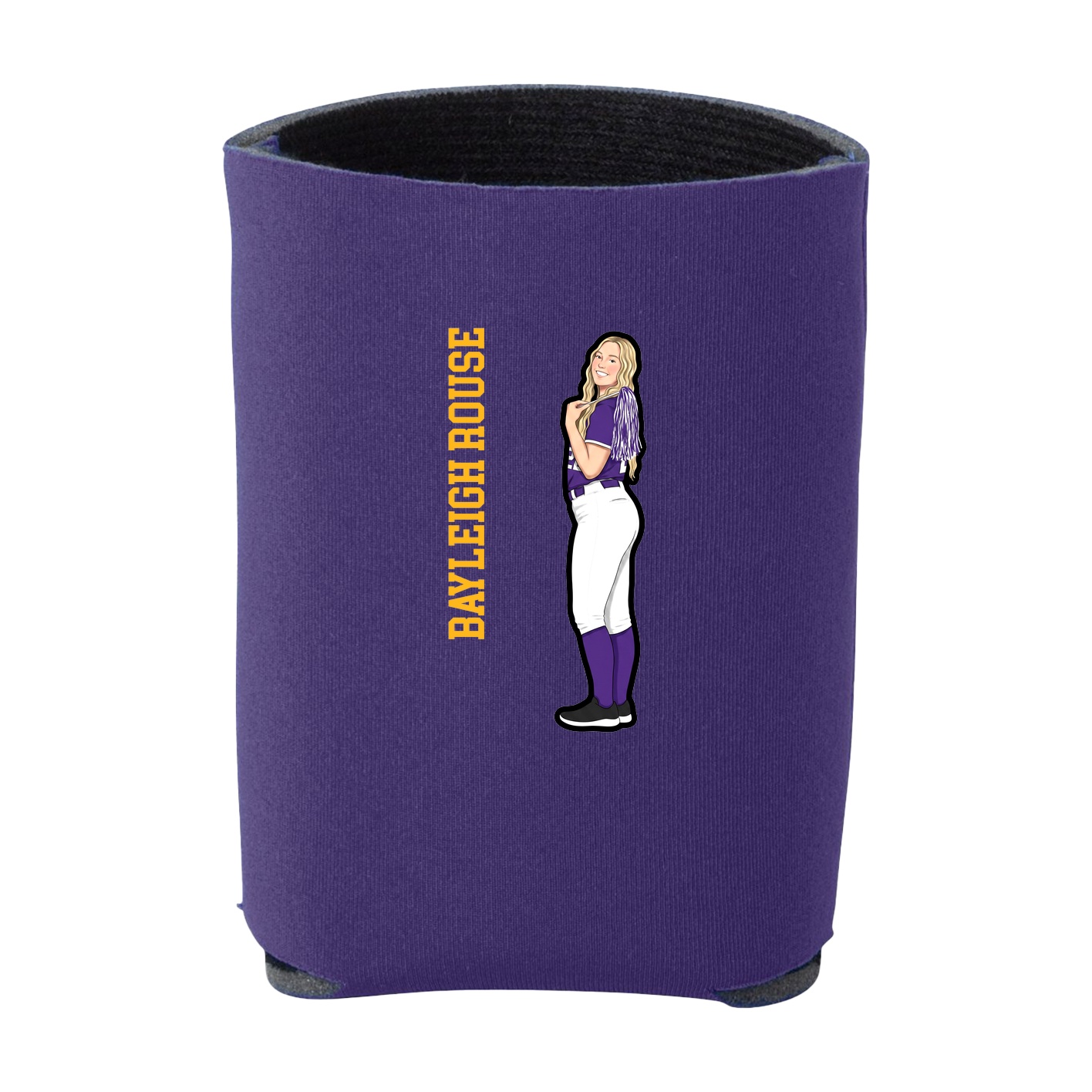 Can Holder — Name Vertical in Purple