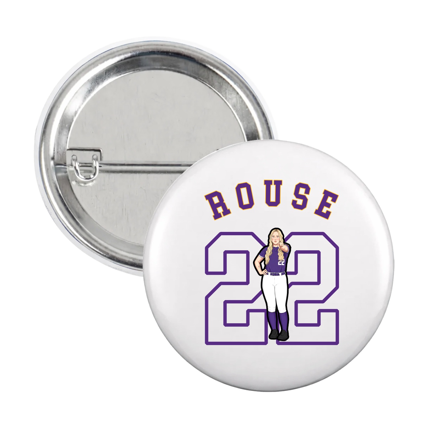 Game Day Button — Shirsey Arch in White