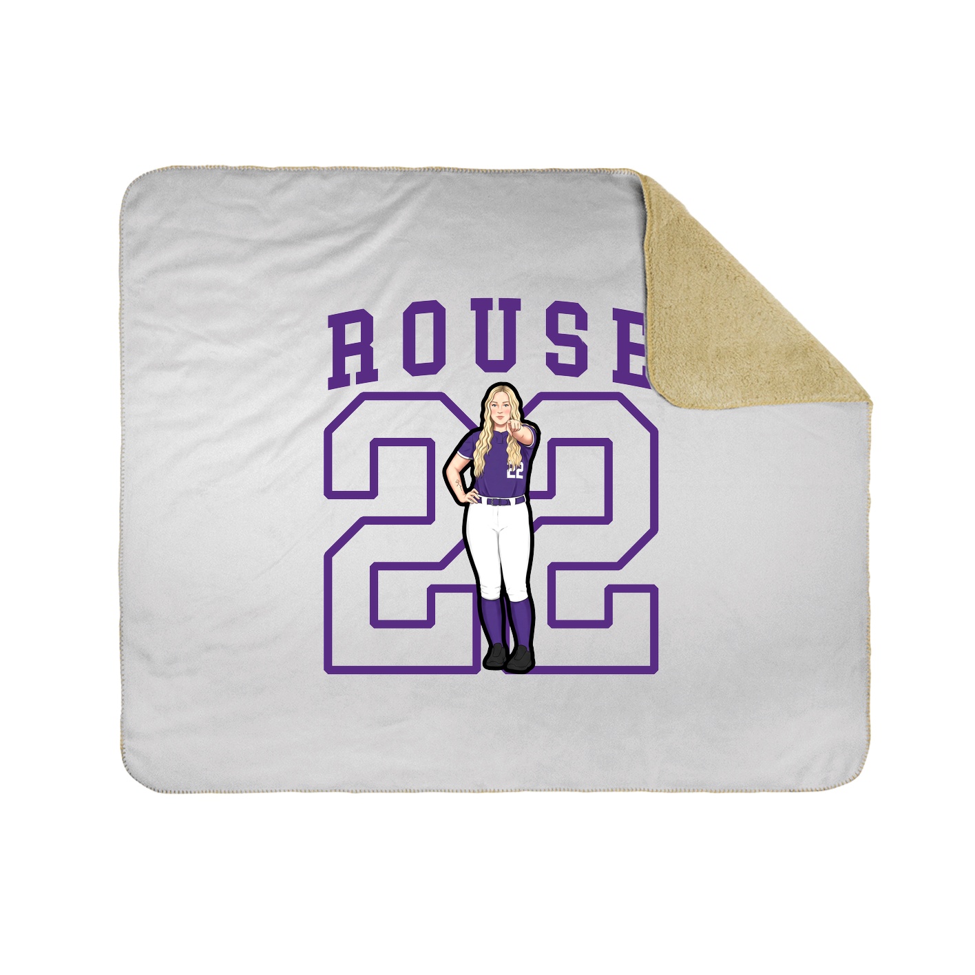Throw Blanket — Shirsey in White