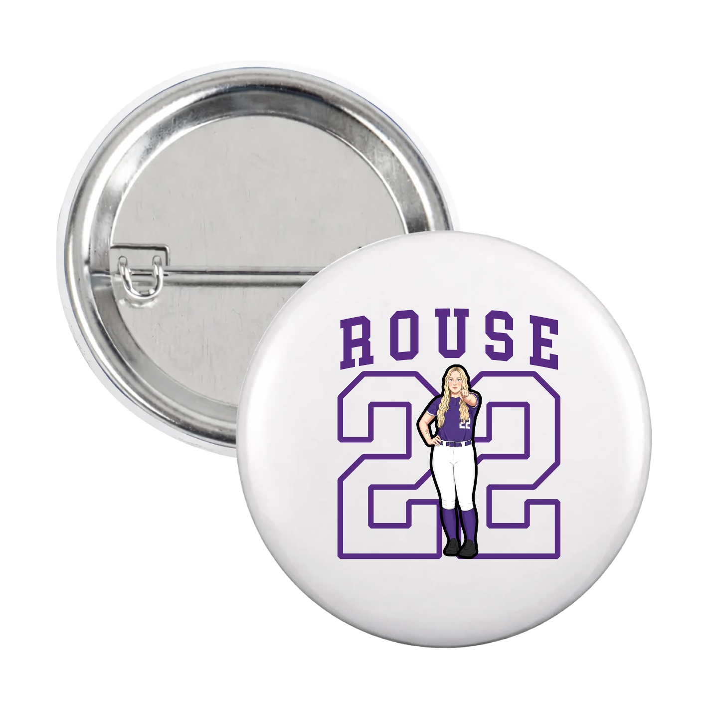 Game Day Button — Shirsey in White