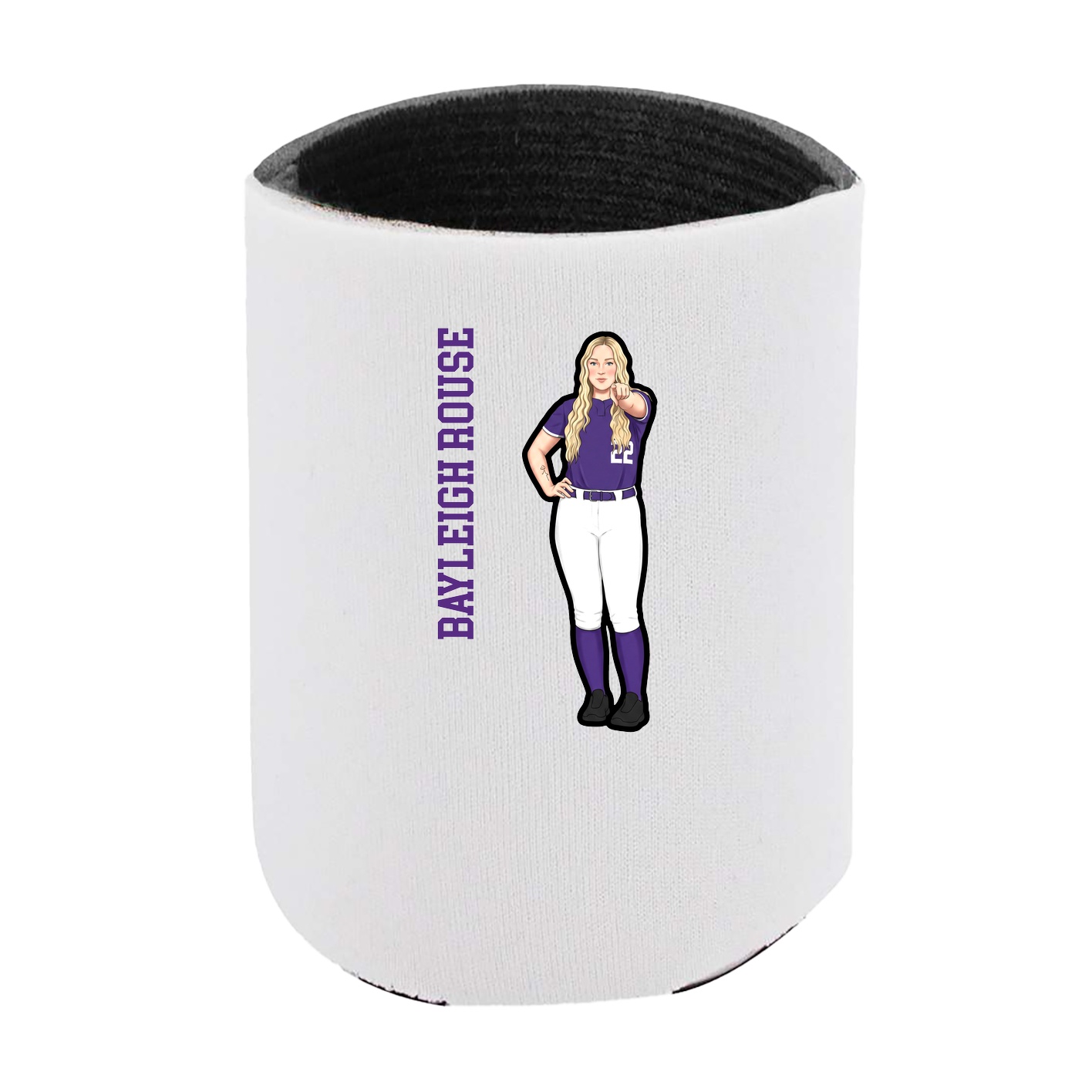 Can Holder — Name Vertical in White