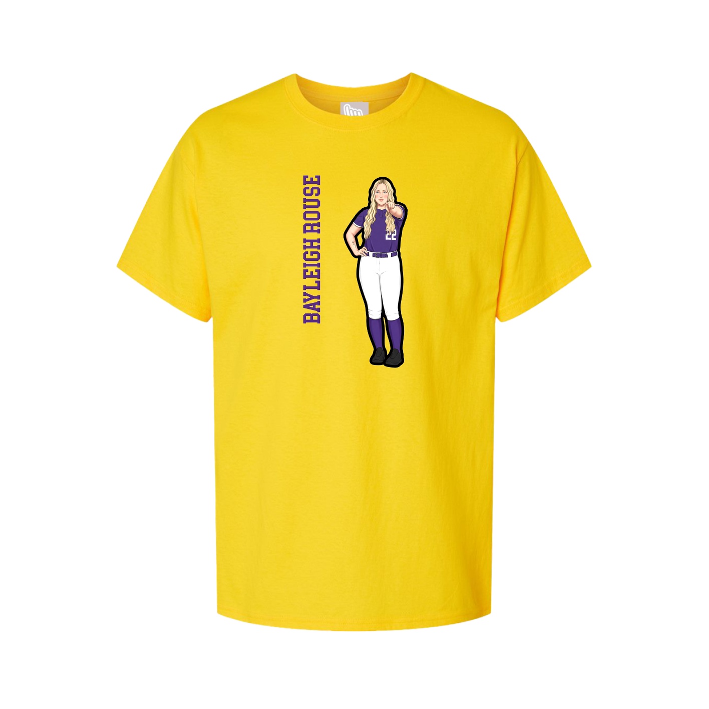 Tee — Name Vertical in Gold