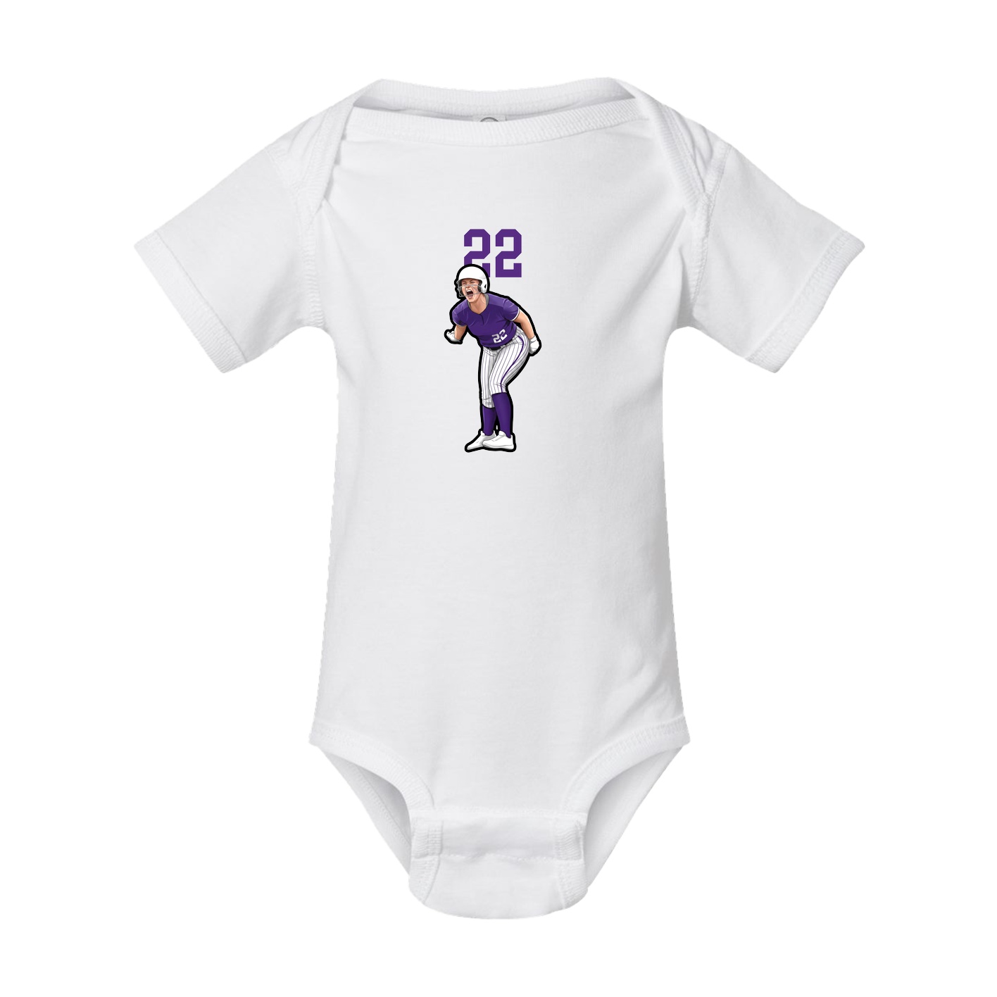 Baby Onesie — Number Top in White