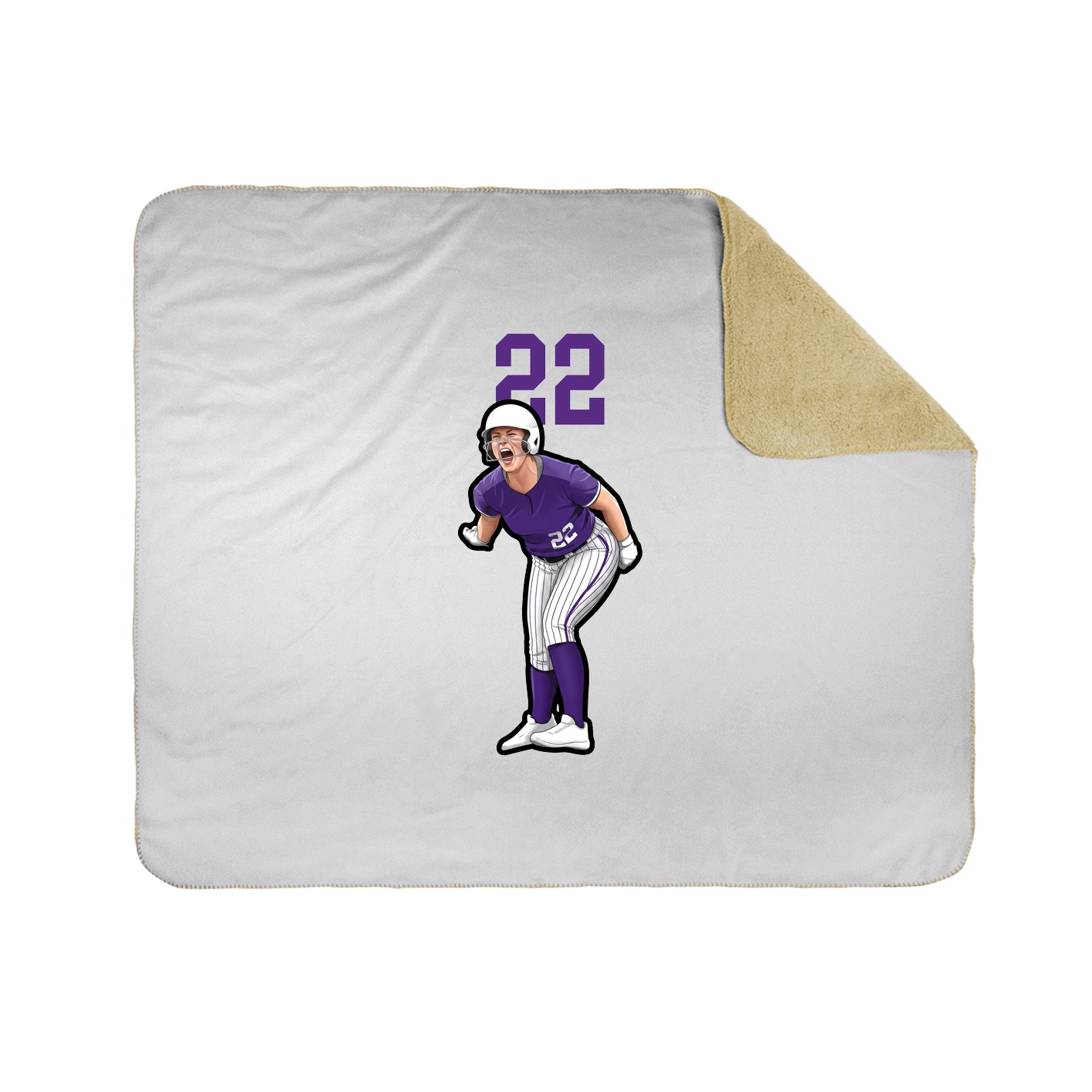 Throw Blanket — Number Top in White
