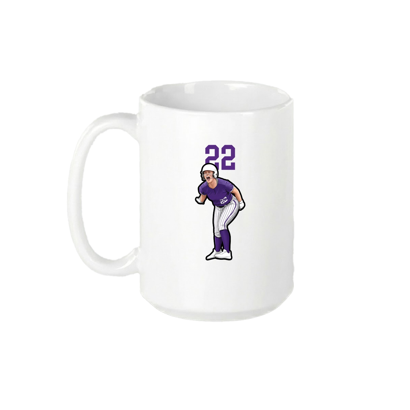 15oz Coffee Mug — Number Top in White