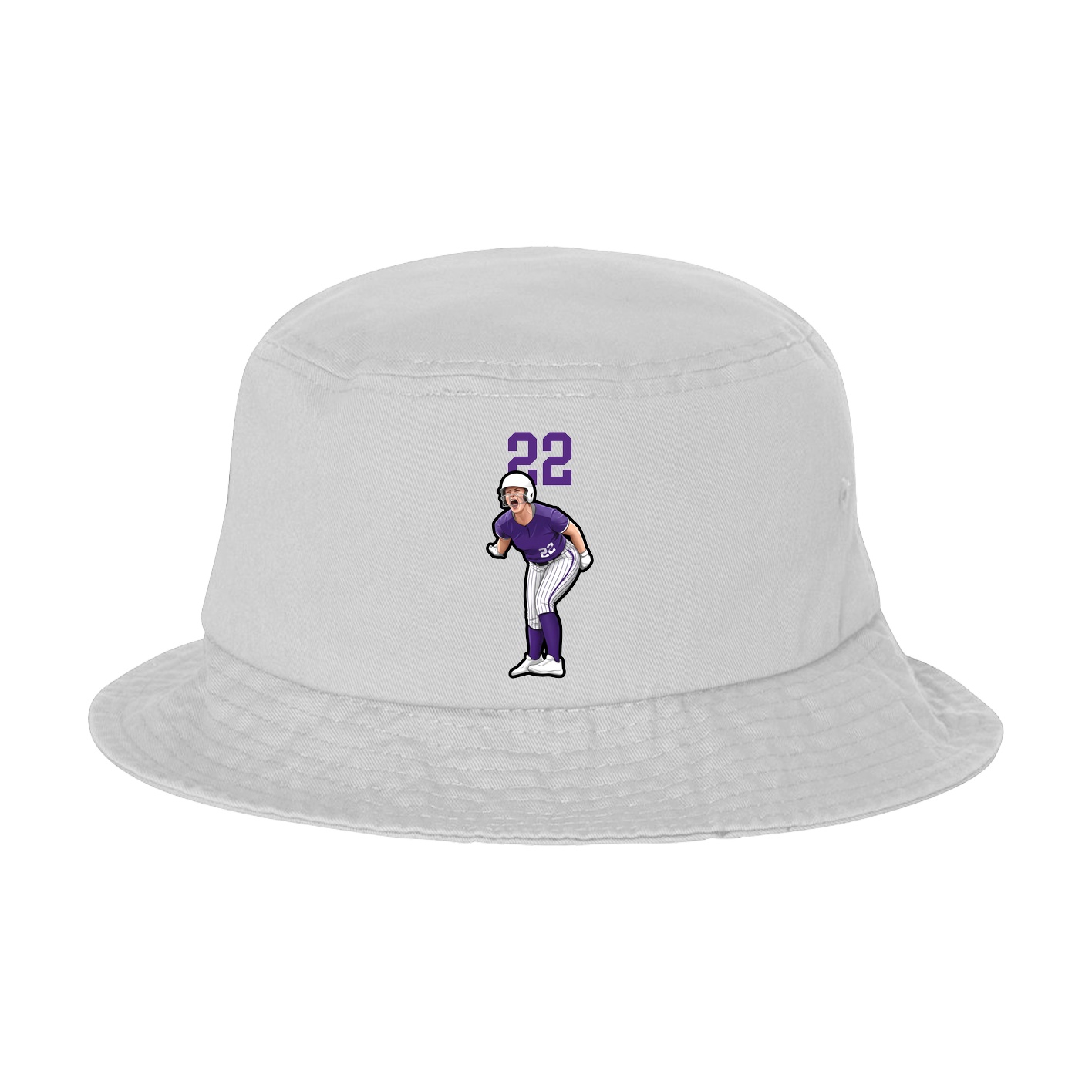Bucket Cap — Number Top in White
