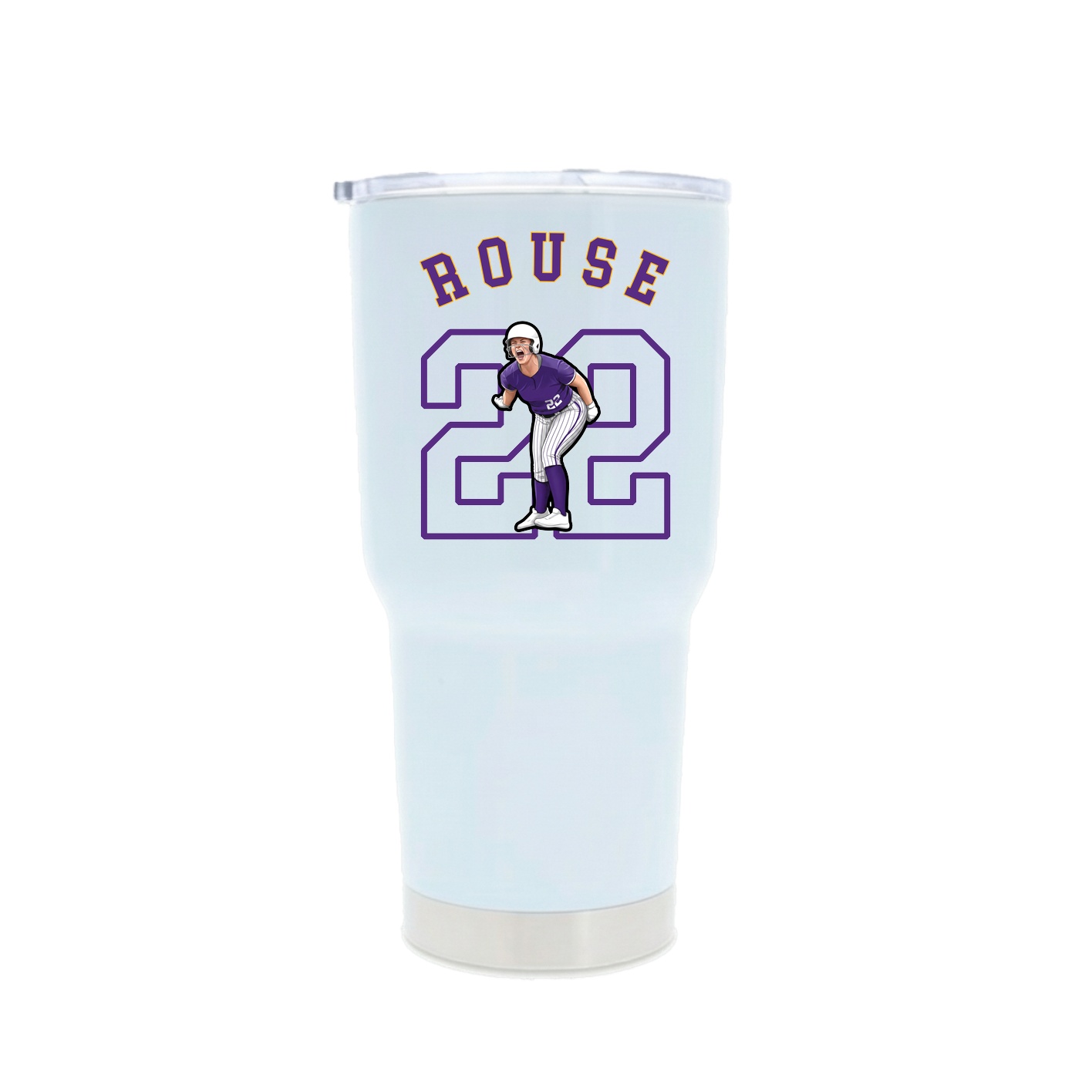 30oz Stainless Steel Tumbler — Shirsey Arch in White