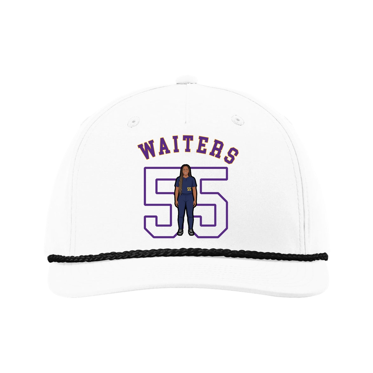 Five-Panel Classic Rope Cap — Shirsey Arch in White
