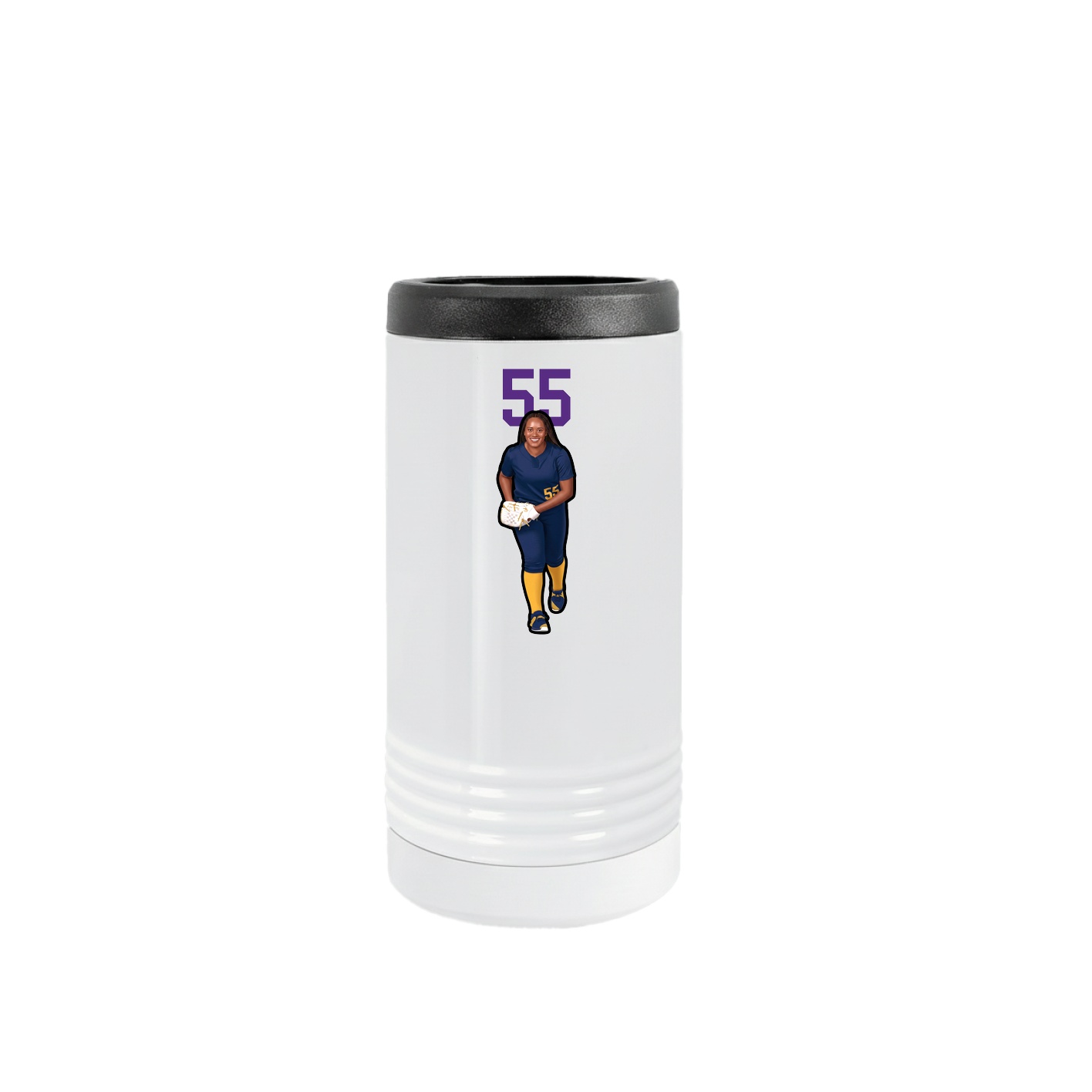 Slim Beverage Holder — Number Top in White