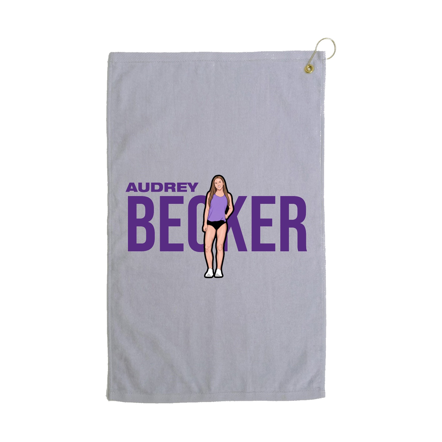 Golf Towel — Player Name in Grey