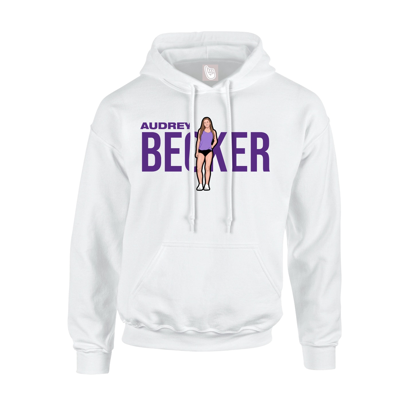 Youth Hoodie — Player Name in White