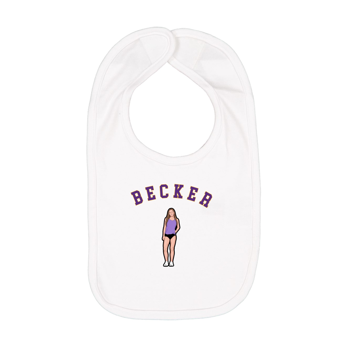 Infant Bib — Shirsey Arch in White