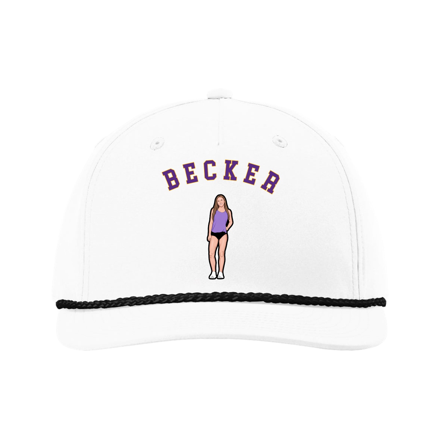 Five-Panel Classic Rope Cap — Shirsey Arch in White