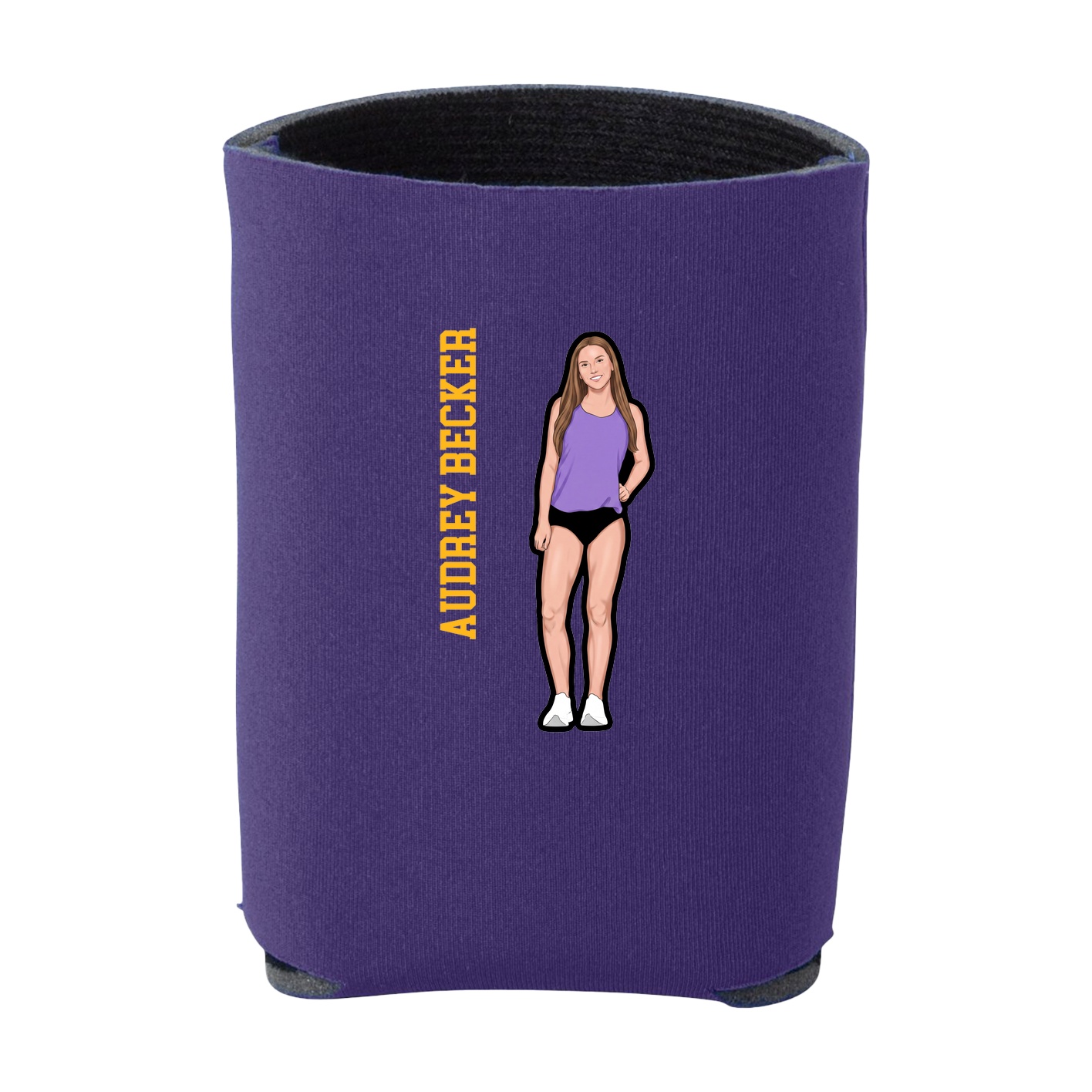 Can Holder — Name Vertical in Purple