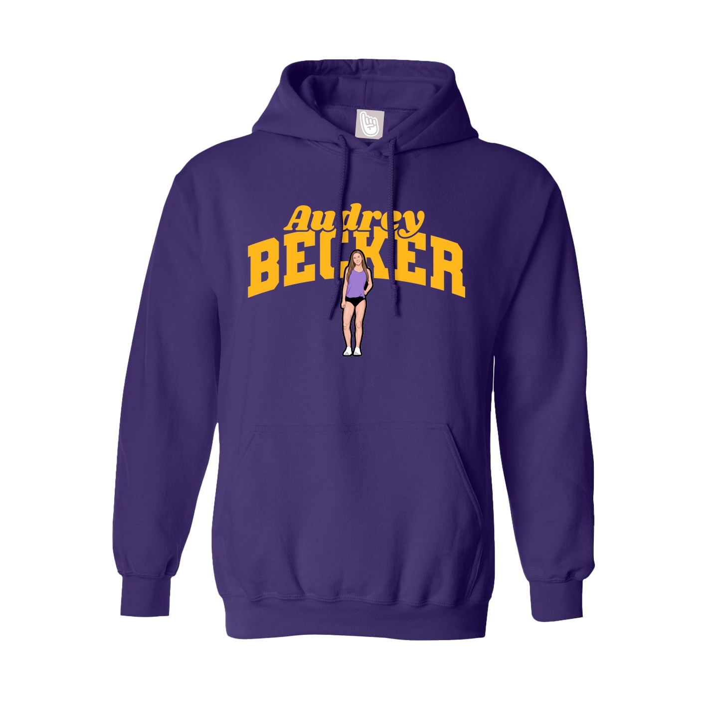 Hoodie — Signature Arch in Purple