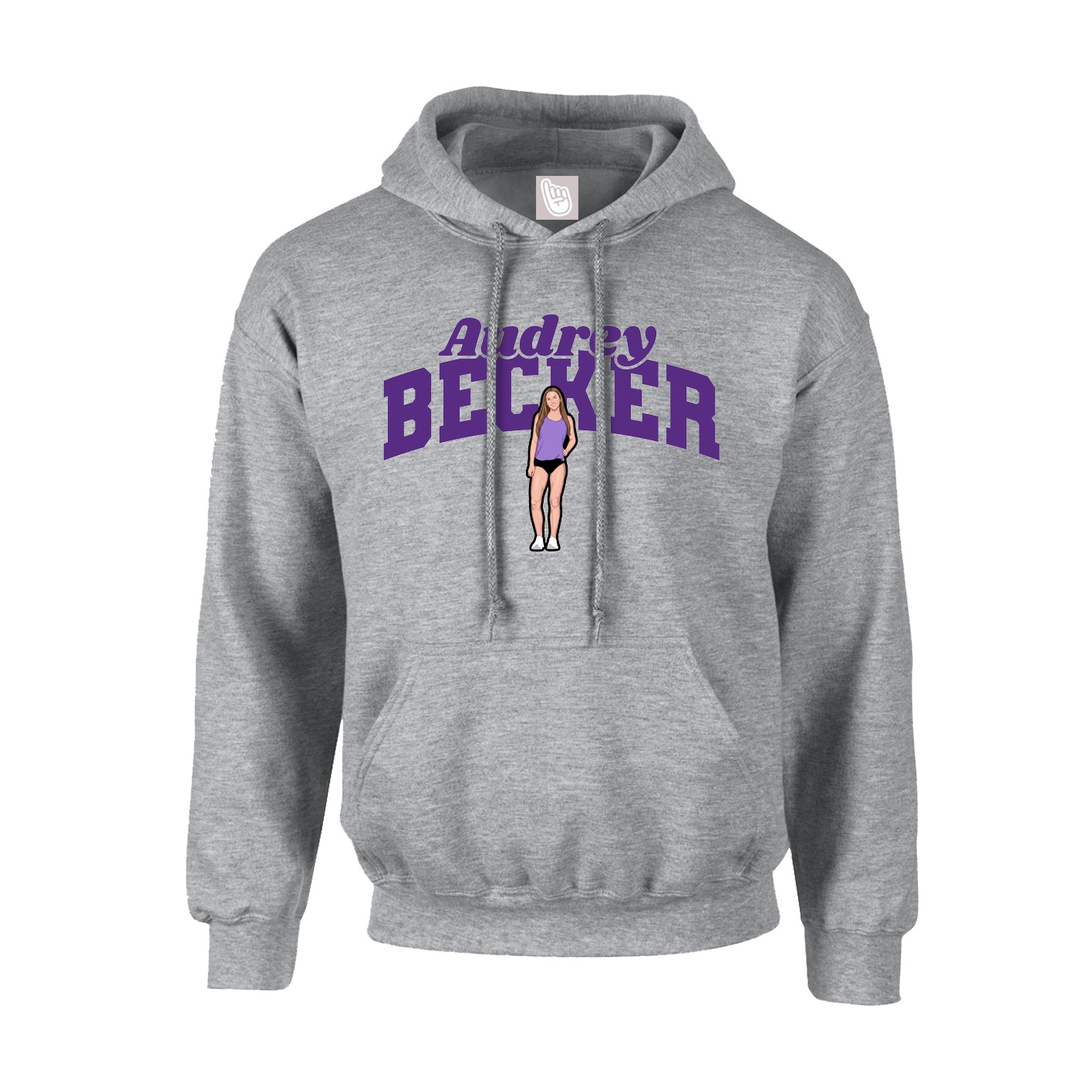 Youth Hoodie — Signature Arch in Grey