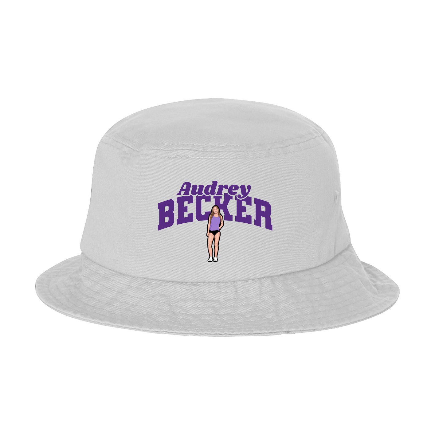 Bucket Cap — Signature Arch in White