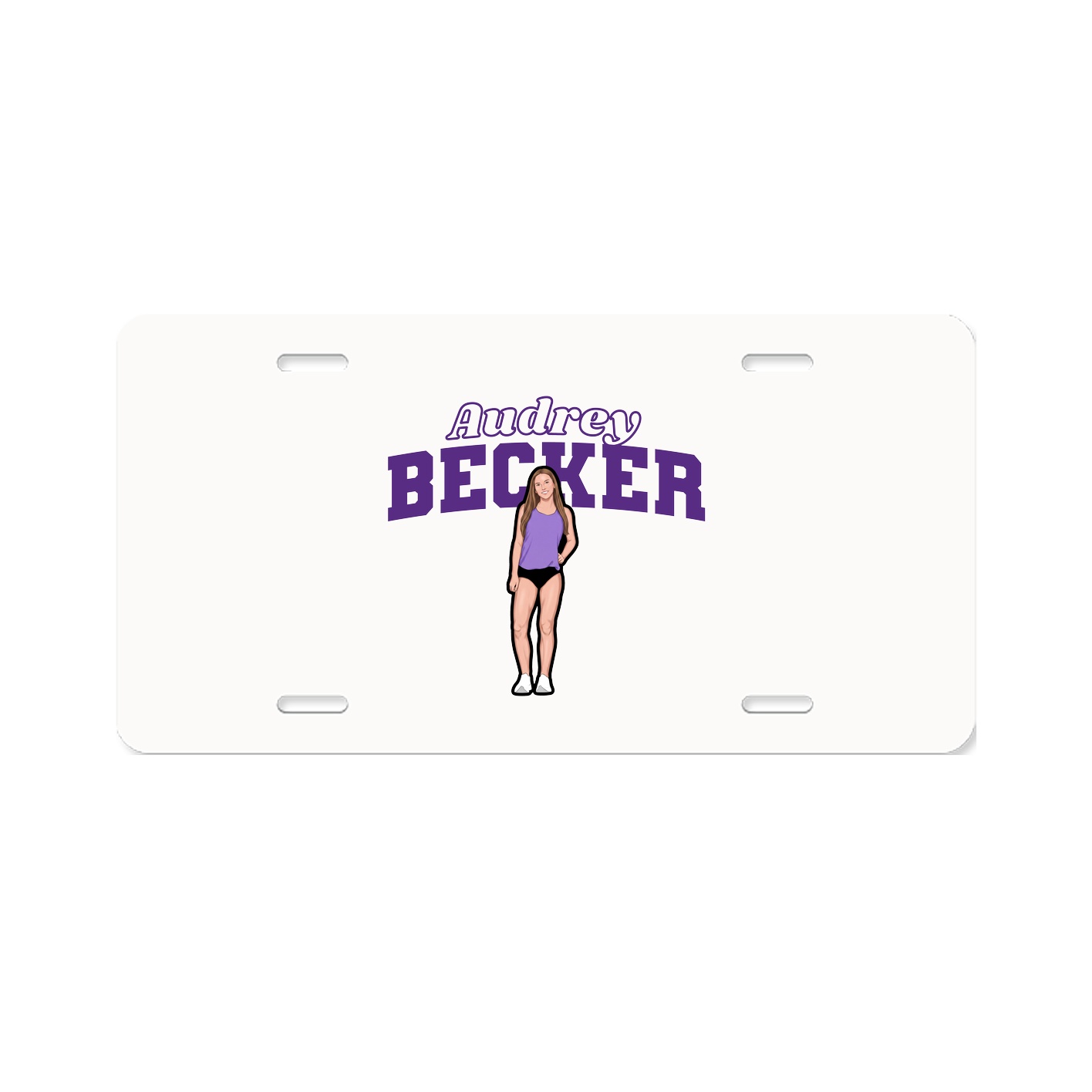 License Plate — Name Arch in Classic