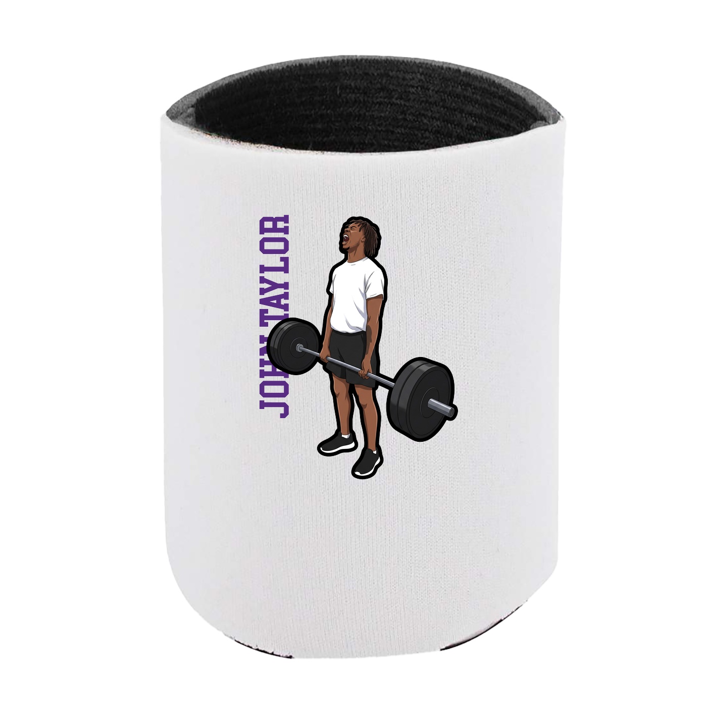 Can Holder — Name Vertical in White