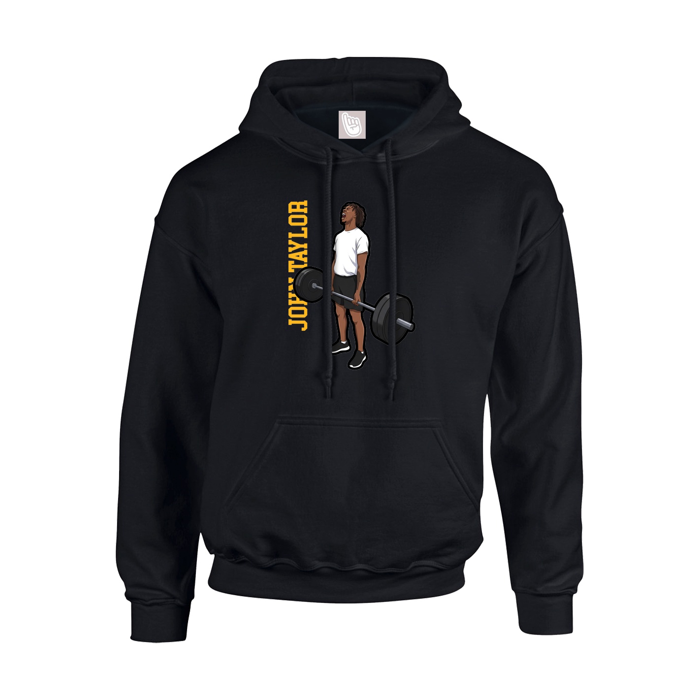 Youth Hoodie — Name Vertical in Black