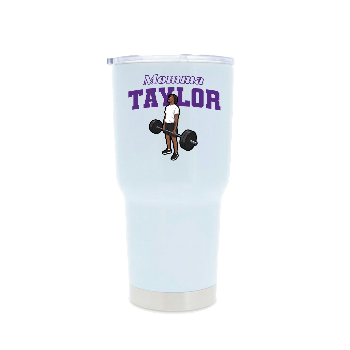 30oz Stainless Steel Tumbler — Mothers Day Block in White