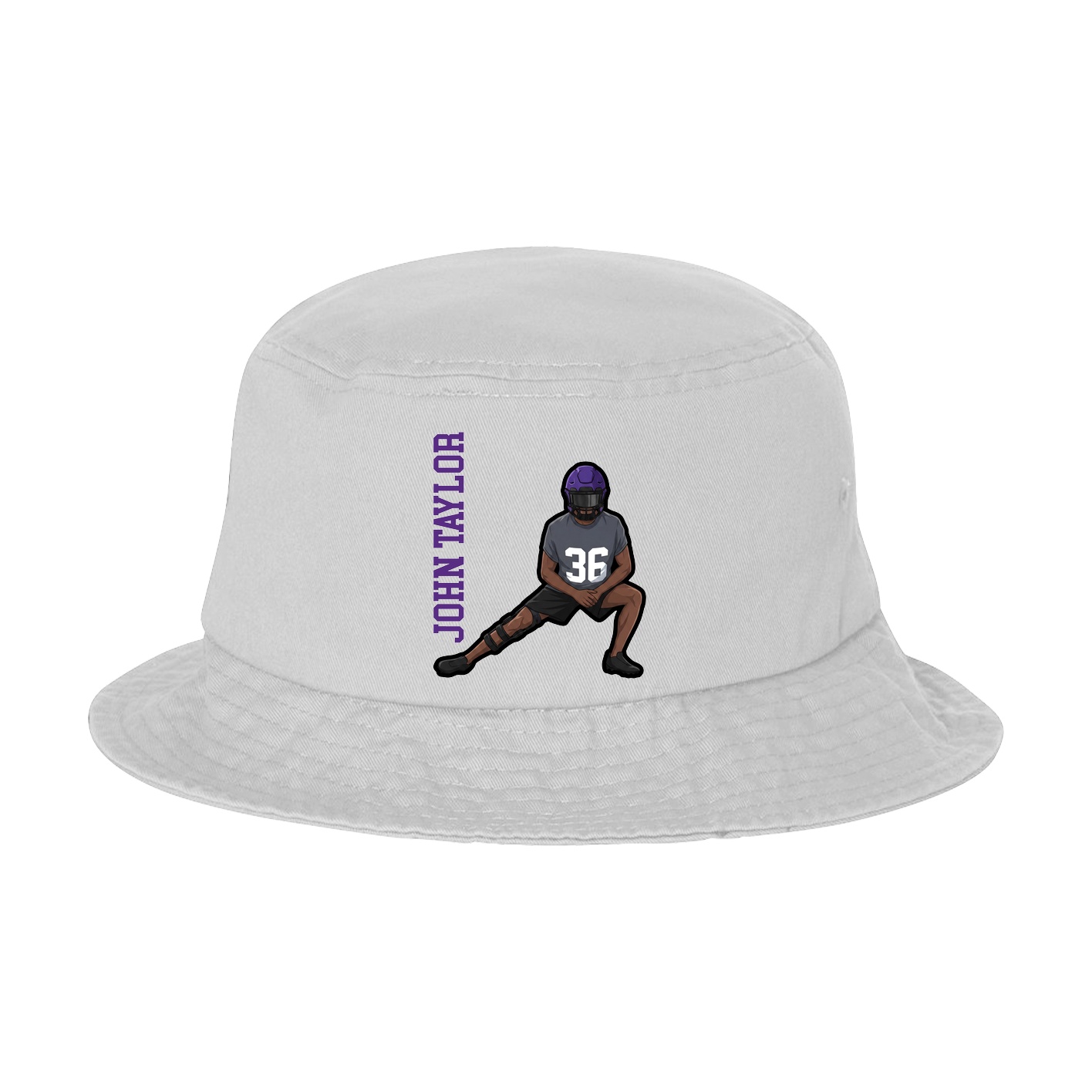Bucket Cap — Name Vertical in White