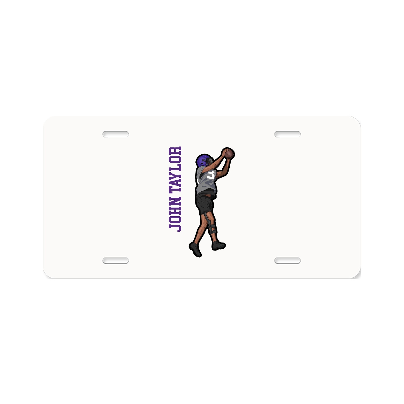 License Plate — Name Vertical in Classic