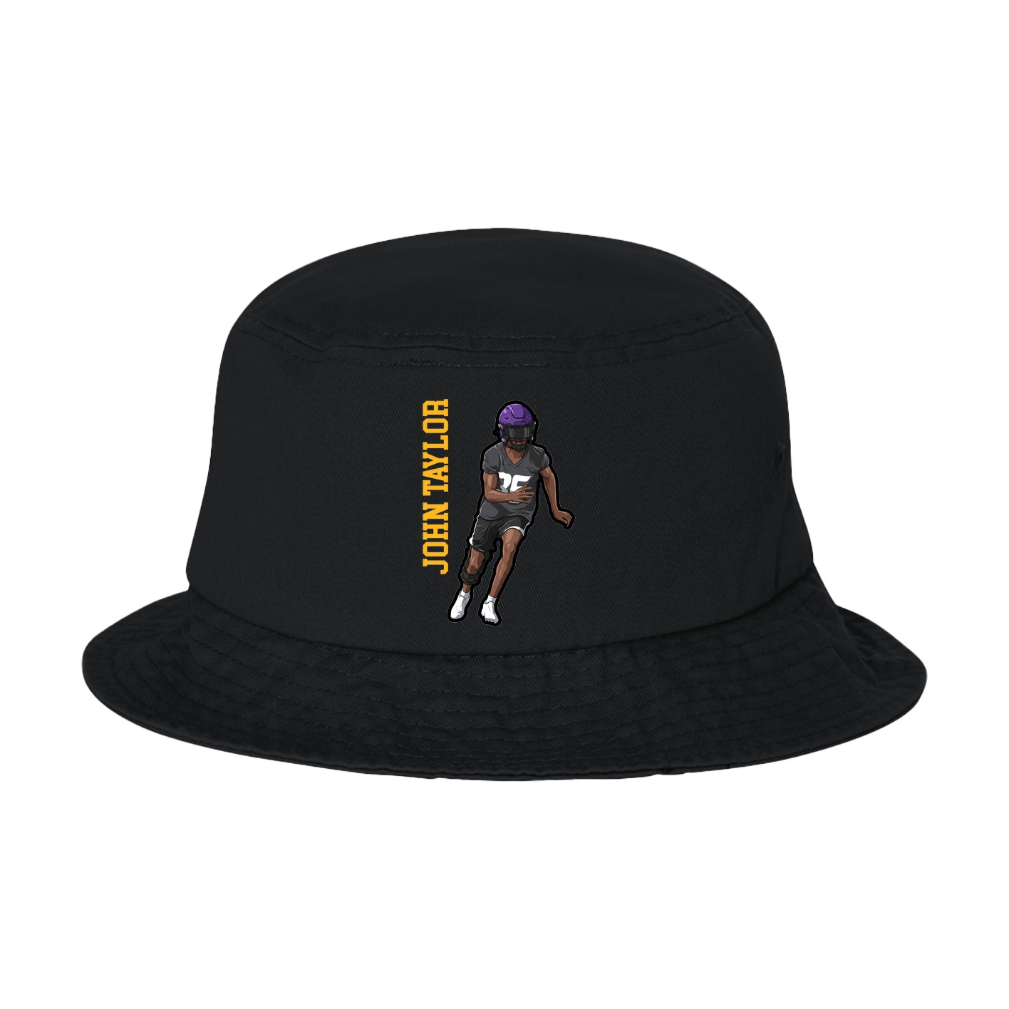 Bucket Cap — Name Vertical in Black