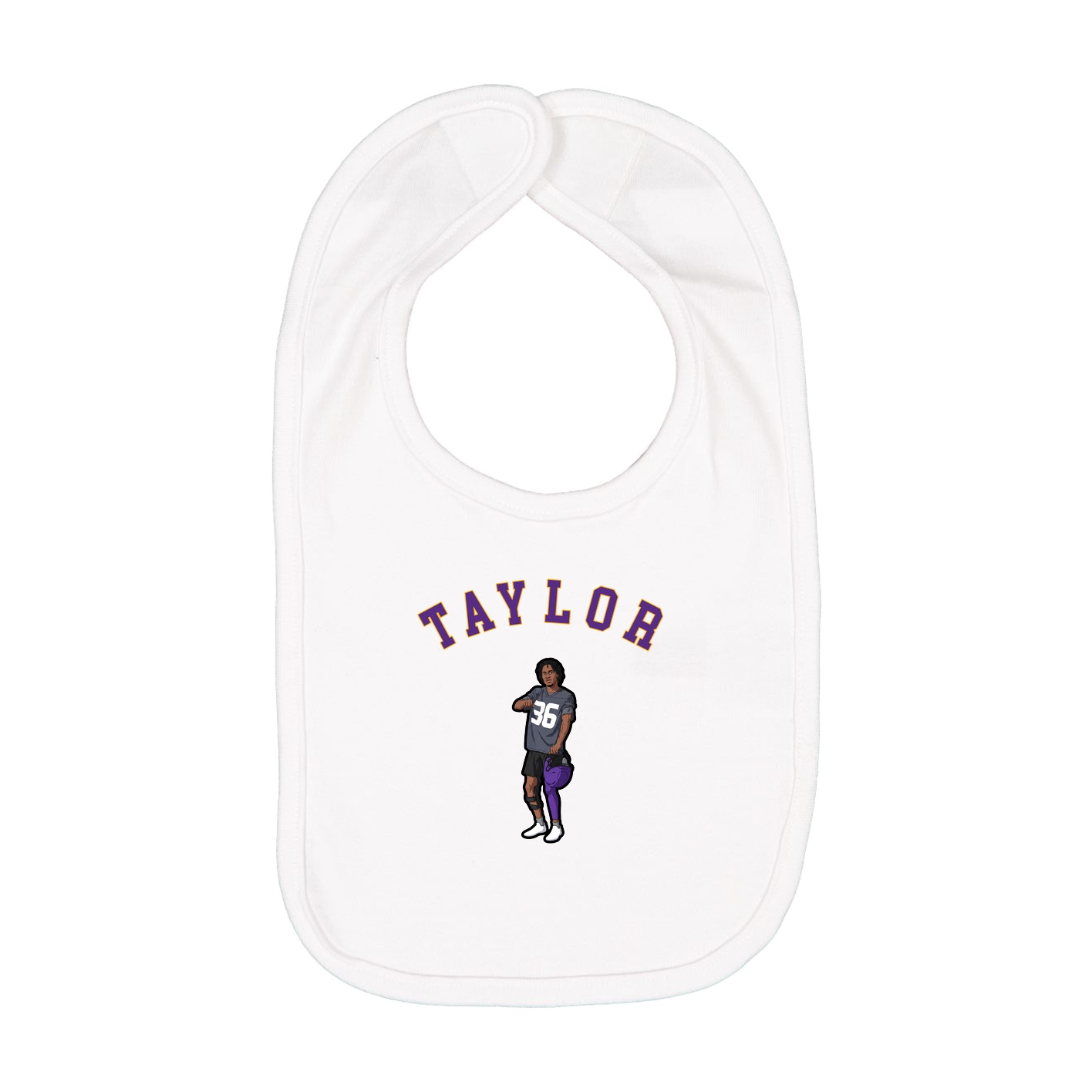 Infant Bib — Shirsey Arch in White
