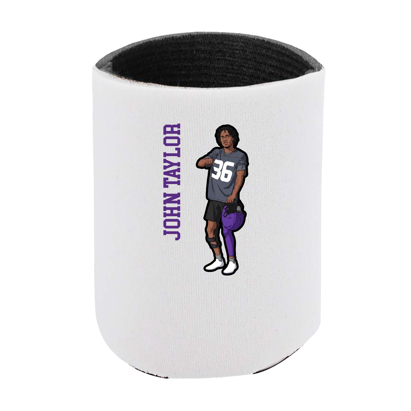 Can Holder — Name Vertical in White