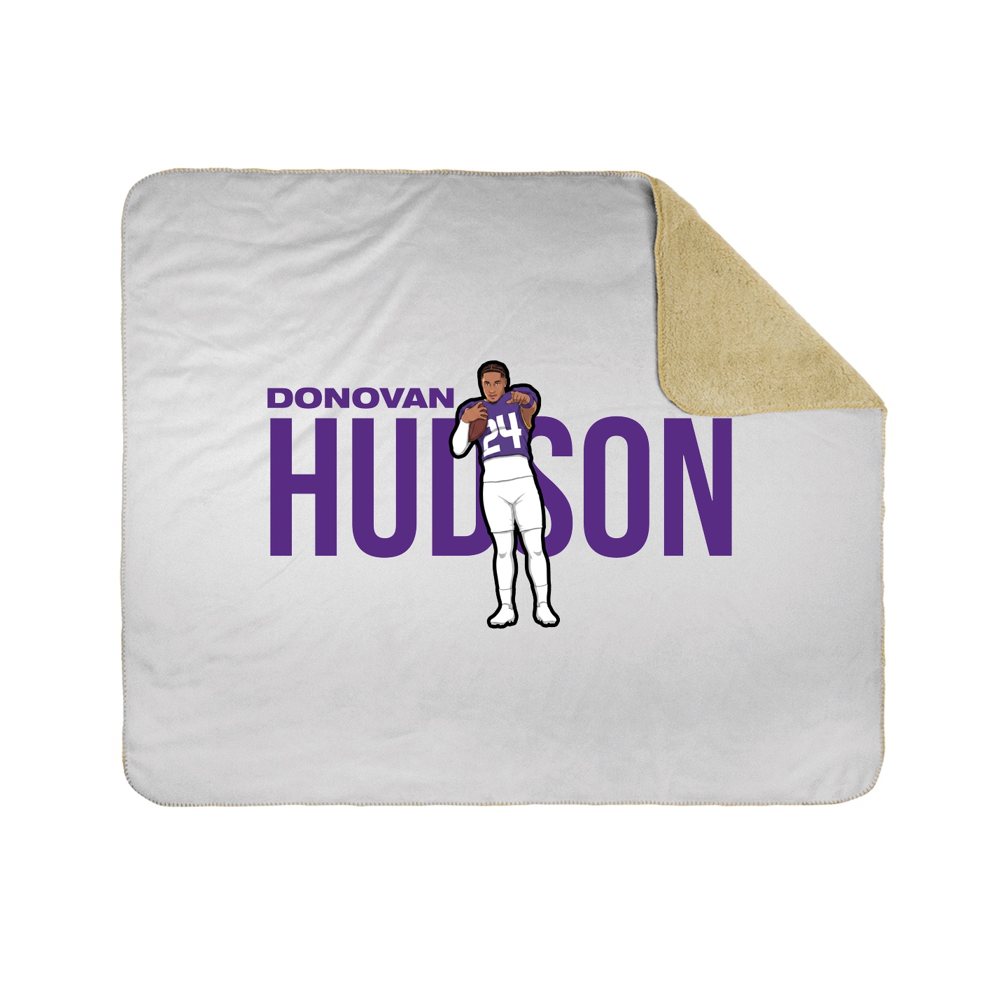 Throw Blanket — Player Name in White