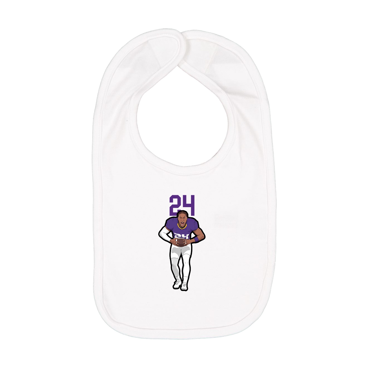 Infant Bib — Number Top in White