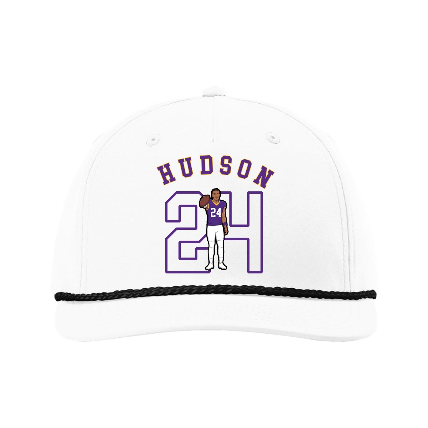 Five-Panel Classic Rope Cap — Shirsey Arch in White