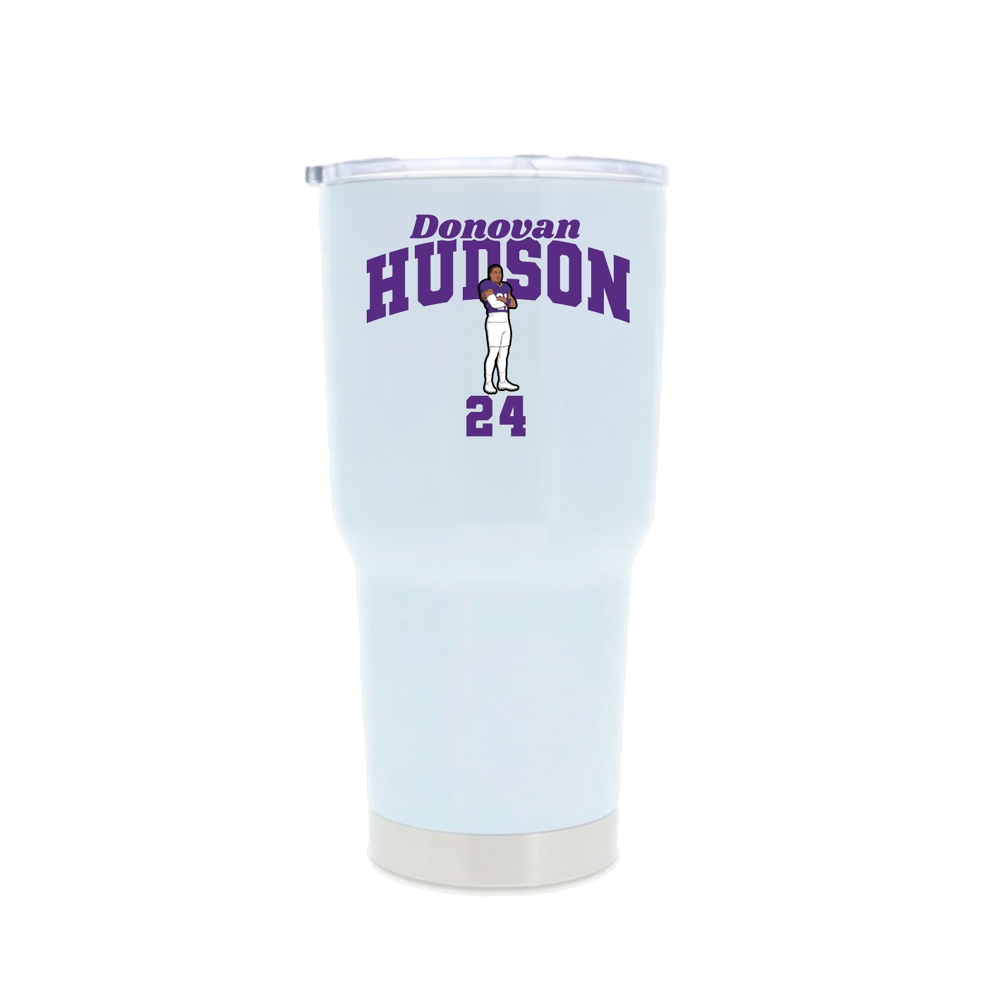 30oz Stainless Steel Tumbler — Signature Arch in White