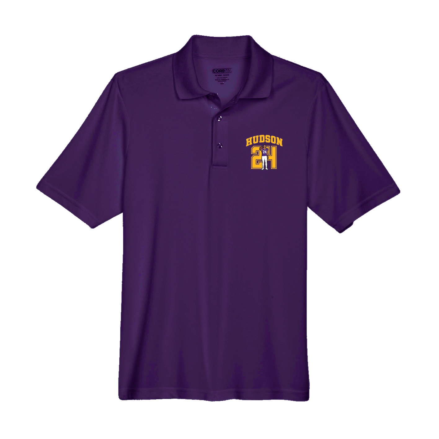 Performance Polo — Number in Purple