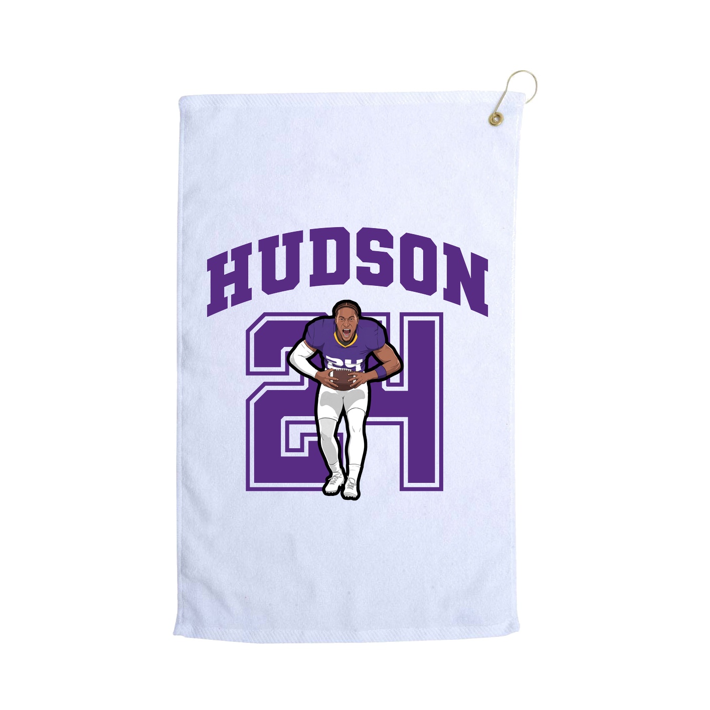 Golf Towel — Number in White