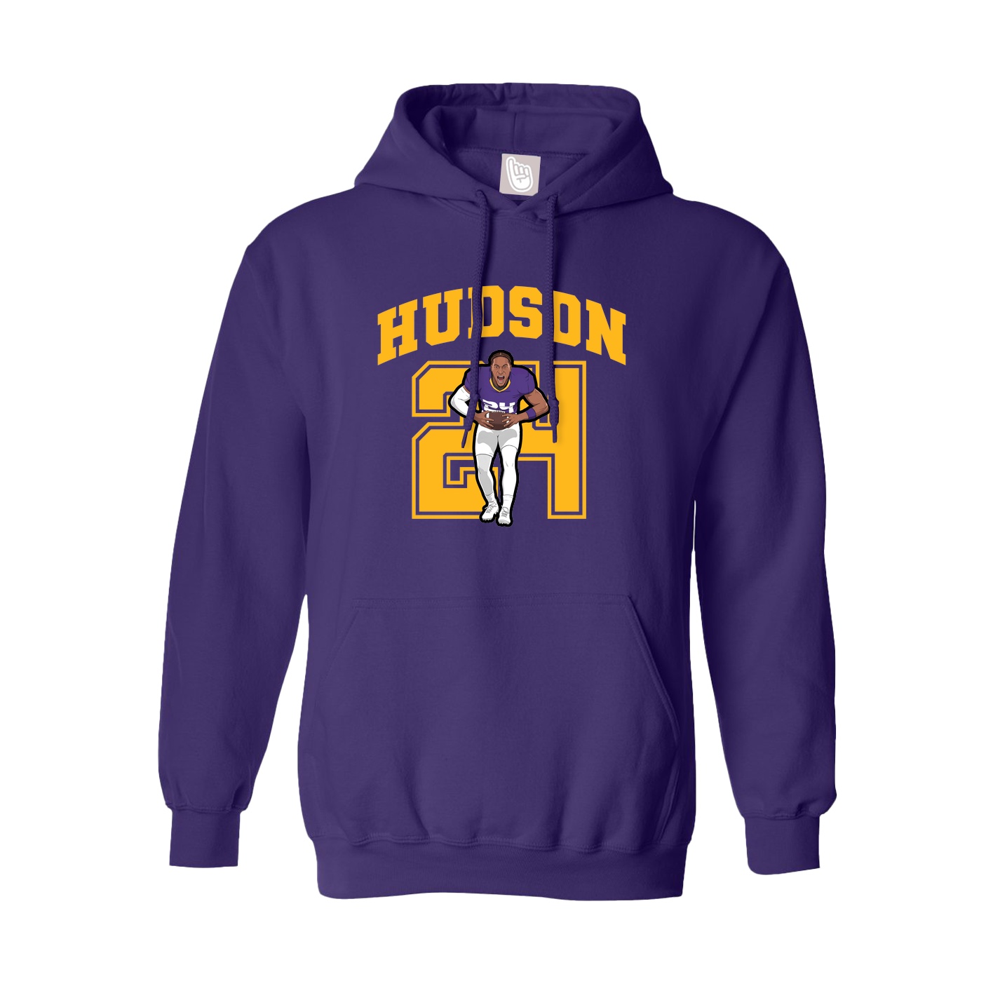 Hoodie — Number in Purple