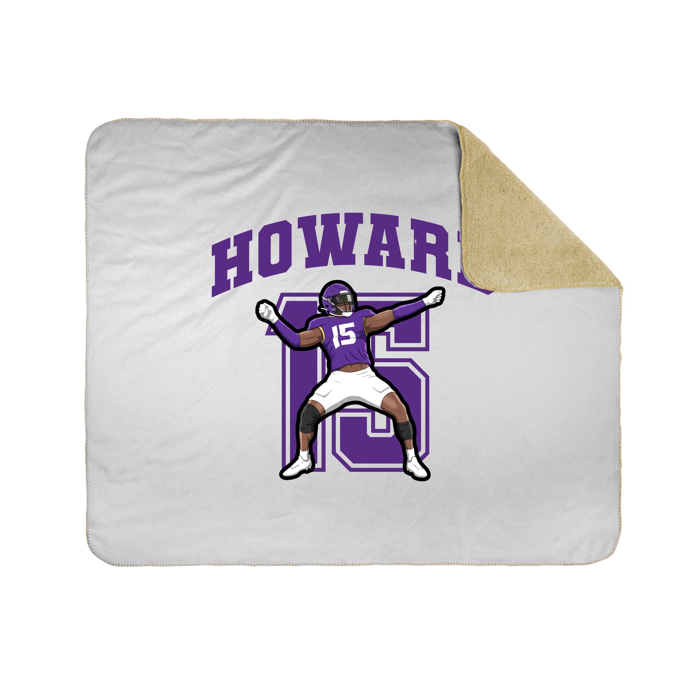 Throw Blanket — Number in White