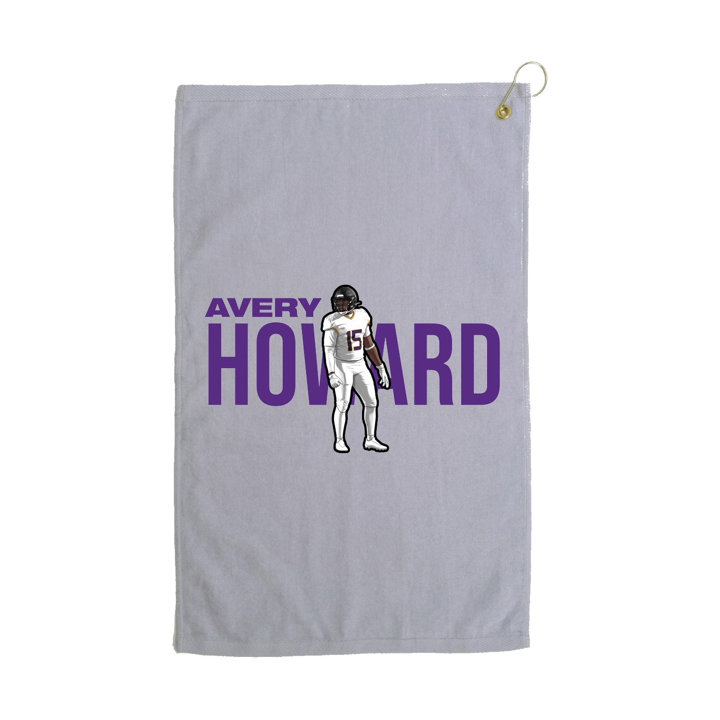 Golf Towel — Player Name in Grey