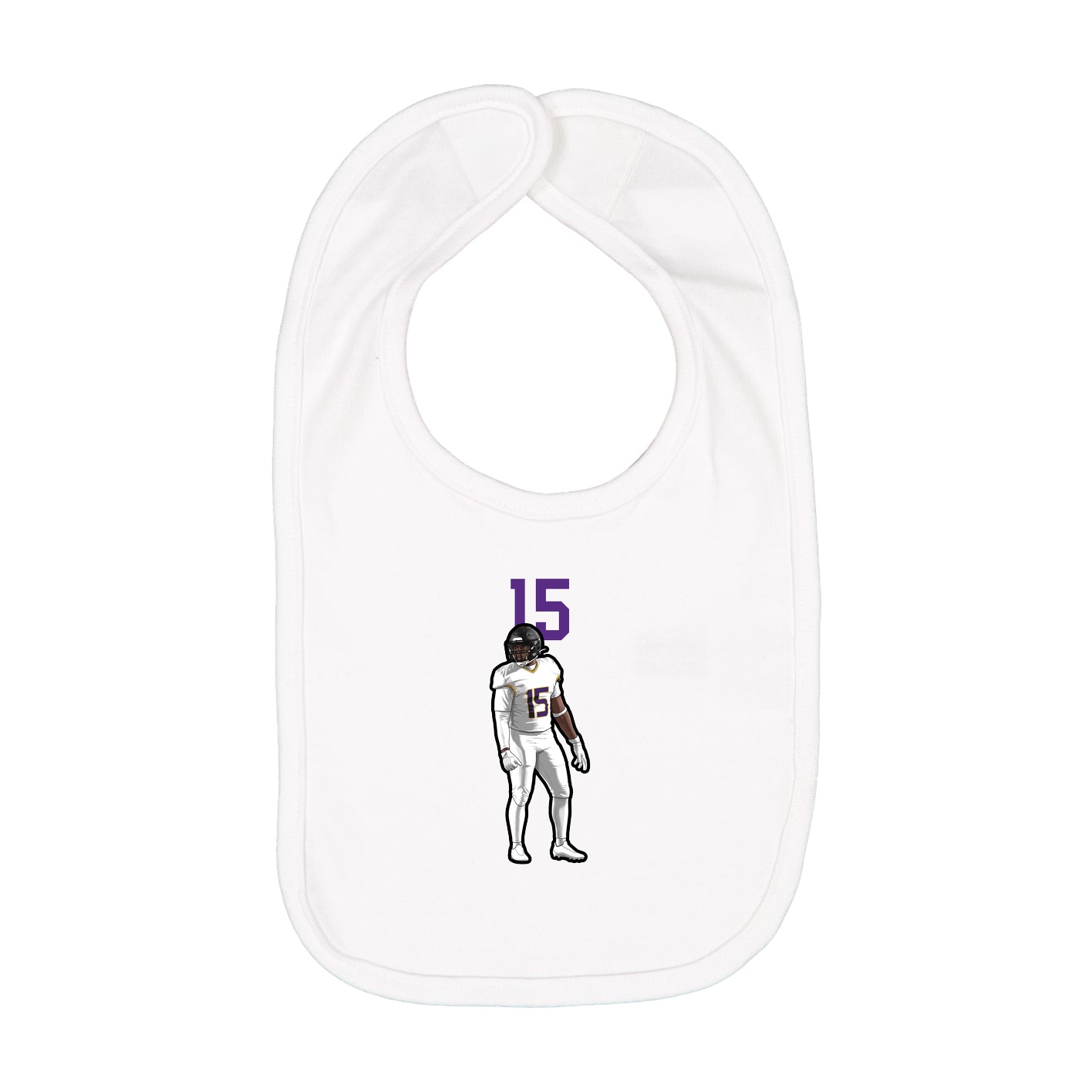 Infant Bib — Number Top in White
