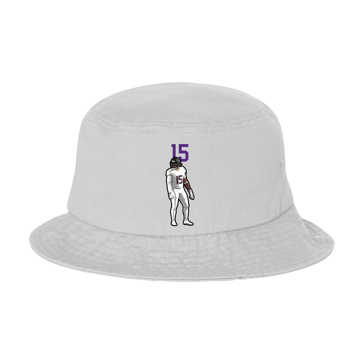 Bucket Cap — Number Top in White