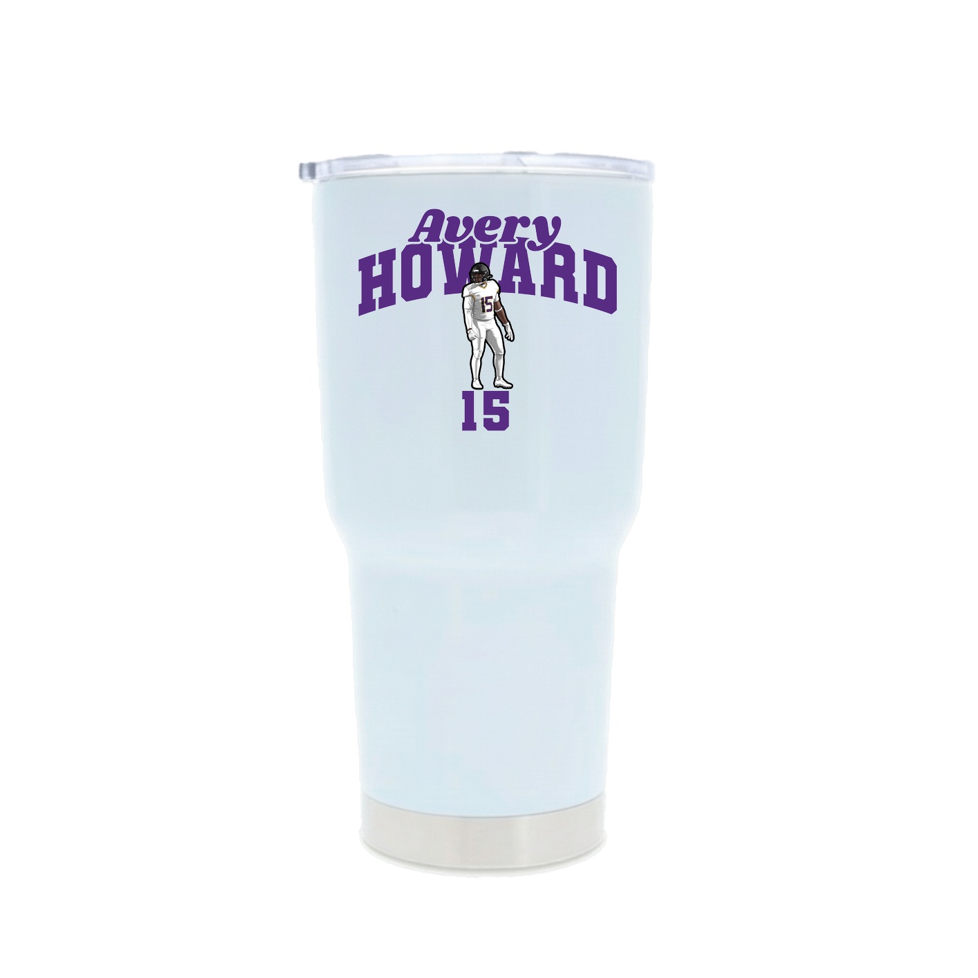 30oz Stainless Steel Tumbler — Signature Arch in White