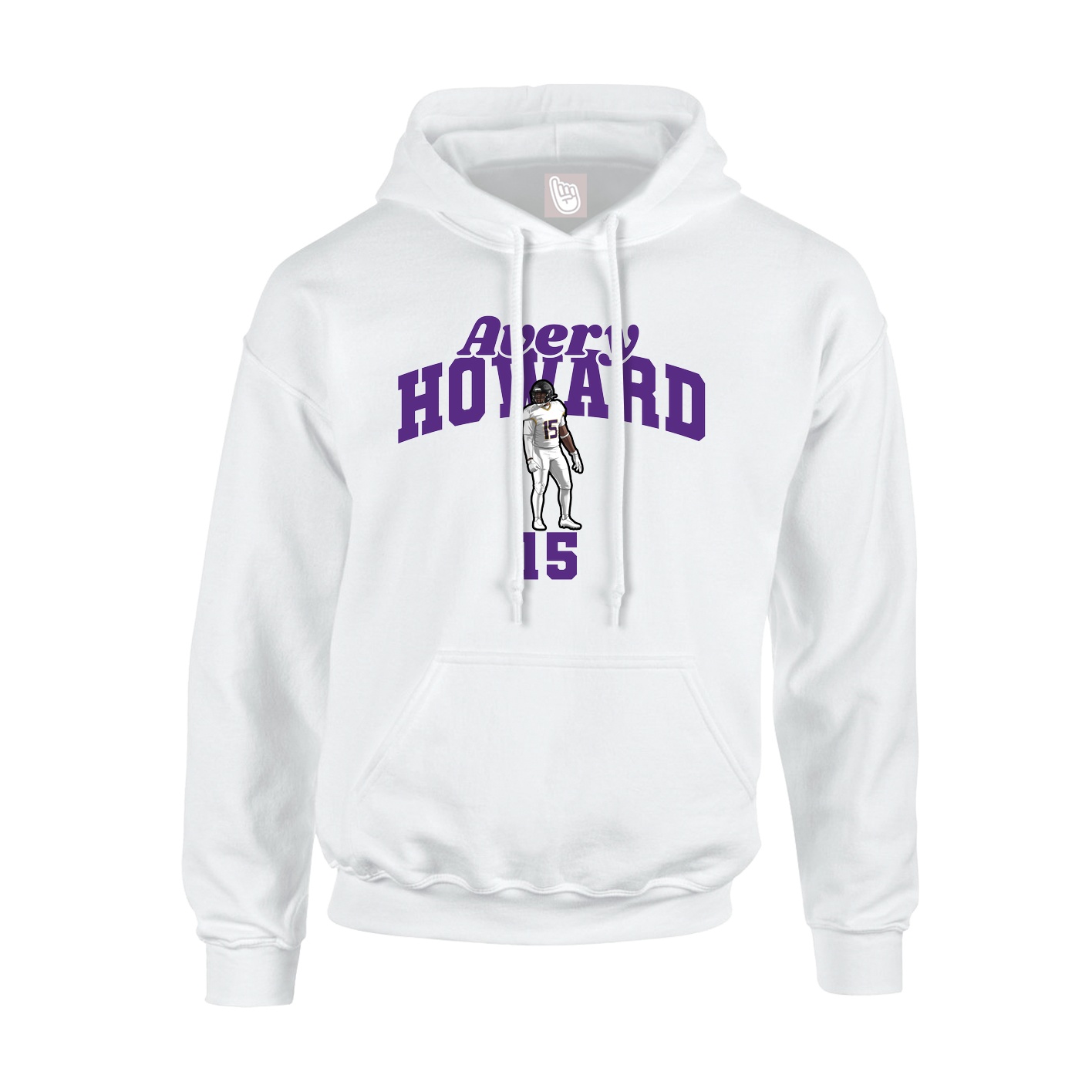 Hoodie — Signature Arch in White