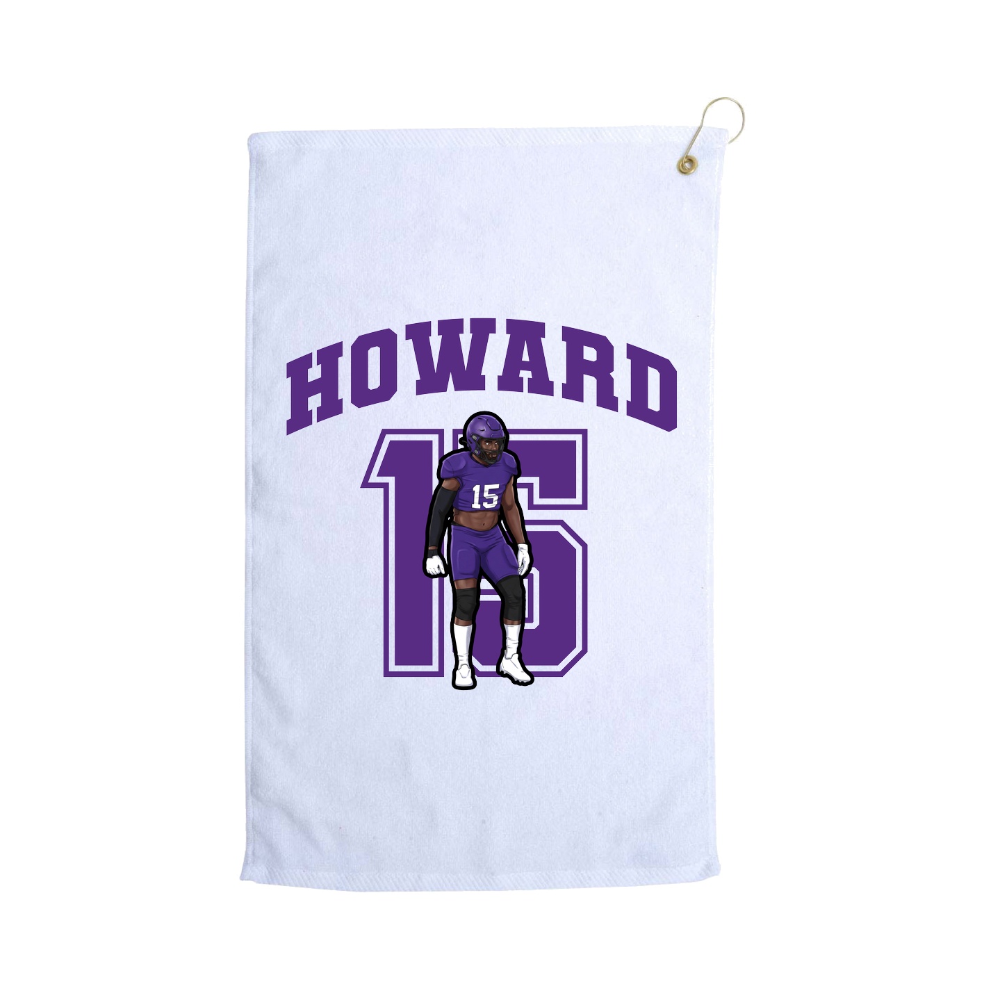 Golf Towel — Number in White
