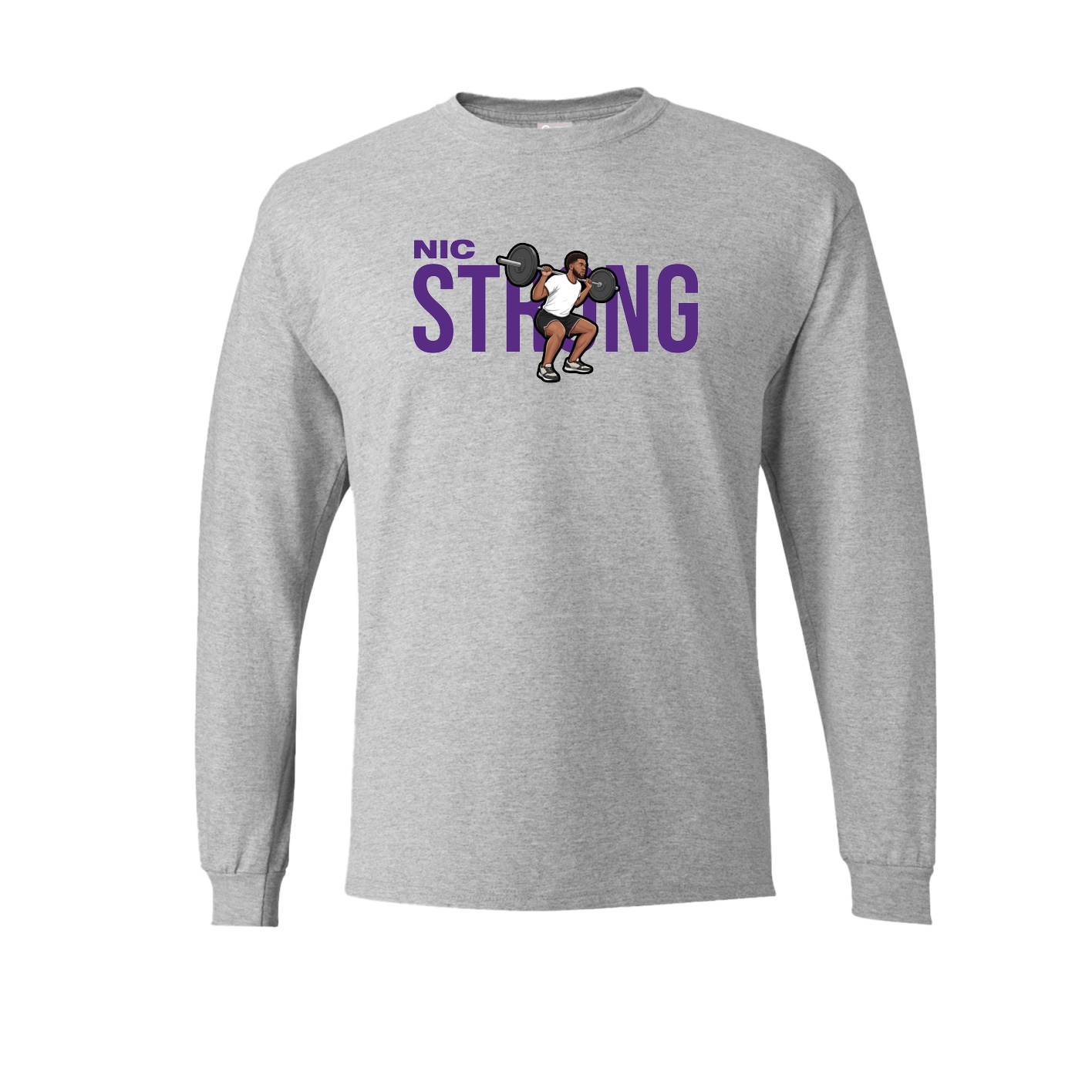 Long Sleeve Tee — Player Name in Grey