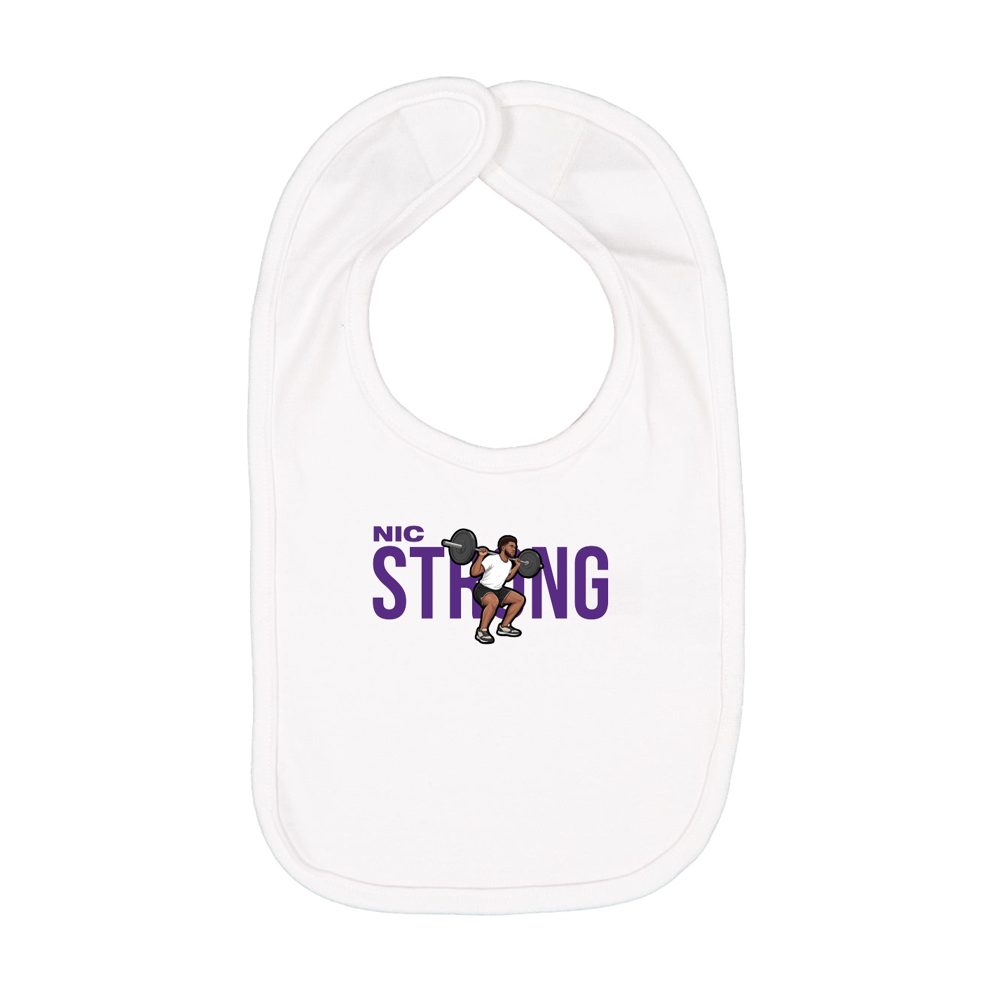 Infant Bib — Player Name in White