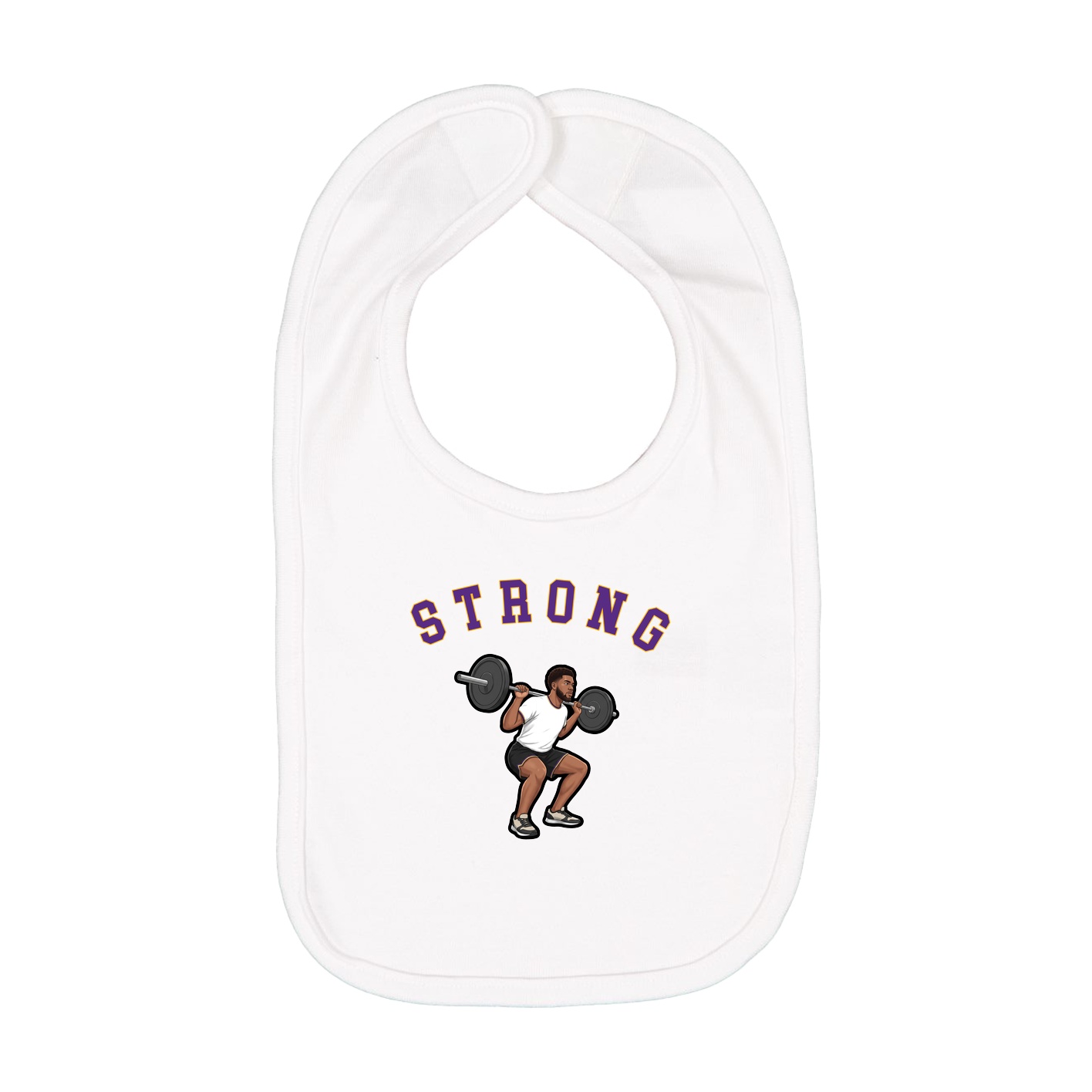 Infant Bib — Shirsey Arch in White